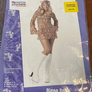 NWT California Costumes Disco Dolly Size Small
